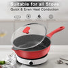 Pots and Pans Set,11Pc Kitchen Cookware Set Nonstick, Cooking Pot Pan Set with Stay-Cool Handle,Pfoa Free Pans Set with Granite Coating,Red