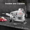 Meat Slicer Machine,10 Inch Commercial Meat Slicer, 240W Frozen Meat Cheese Deli Slicer,Premium Chromium-Plated Steel Blade Semi-Auto Foody Slicer for Commercial and Home Use,Low Noises