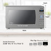 Oven with Cyclonic Wave Inverter Technology, 1250W, 2.2 Cu.Ft. Countertop Microwave with Genius Sensor One-Touch Cooking – NN-SD975S (Stainless Steel/Silver), Stainless