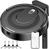 Robot Vacuum Cleaner,2800Pa Suction,720Ml Large Capacity,120 Mins Runtime,Self-Charging Slim Robotic Vacuums,App/Voice/Remote Control,No Entanglement Suction Port Ideal for Pet (Black)