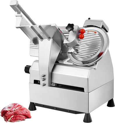 Automatic Meat Slicer, 540W Deli Slicer with Two 10" Stainless Steel Removable Blade, 0-15Mm Adjustable Thickness for Home Use, Child Lock Protection, for Meat Cheese Bread (Fully Automatic)