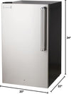 20-Inch 4.0 Cu. Ft. Premium Left Hinge Compact Refrigerator - Stainless Steel Door/Black Cabinet - 3598-DL