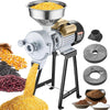 Electric Grain Mill Grinder, 3000W Spice Grinders, Commercial Corn Mill with Funnel, Thickness Adjustable Powder Machine, Heavy Duty Feed Flour Cereal Mill Wheat Grinders, Dry & Wet Grinder