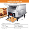 Conveyor Toaster,Commercial Toaster,Heavy Duty Restaurant Toaster,Electric Stainless Steel Toaster Conveyor 300 Slices for Bread Bun Bagel Baked Food,1.9Kw