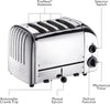 Classic Newgen Toaster, 4-Slice, Chrome