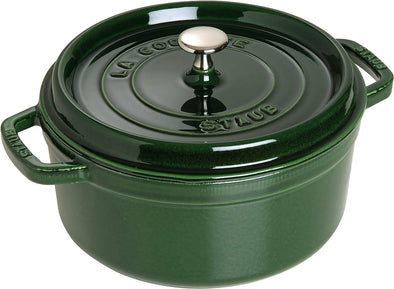 Cast Iron Roaster/Cocotte, Round, 28 Cm, 6.7 L, Basil/Green