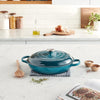 Enameled Cast Iron Signature Braiser, 3.5 Qt., Deep Teal