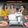 Meat Slicer, 10" Stainless Steel Blades 240W Electric Food Slicer, 0-17Mm Adjustable Thickness Meat Slicer Commercial