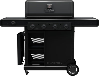 ® Pro Series™ with Amplifire™ Infrared Technology 4-Burner Propane Gas Grill Cabinet with Side Burner, Black - 463281024