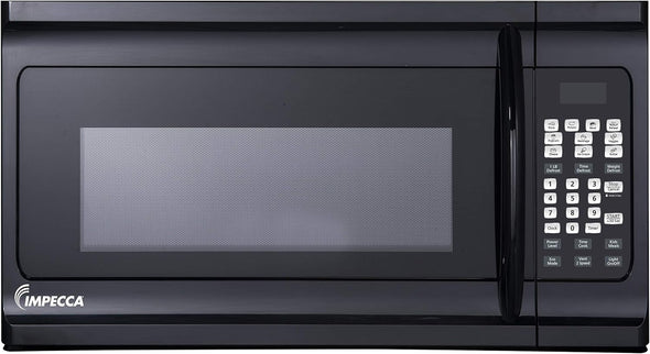 OM-1600K 1.6 Cu. Ft. Over-The-Range 30” Microwave Oven 1000 Watts, with Surface Light, 2 Speed Vent System, Touch-Pad Controls, Digital Clock, Timer, LED Display and Child Lock, Black