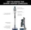 IZ462H Vertex Ultra Lightweight Cordless Stick Vacuum with Duoclean Powerfins, Crevice, Pet Multi-Tool, Anti-Allergen, Brush, Removable Handheld, Flex, 60 Min Runtime, Blue, Multiflex