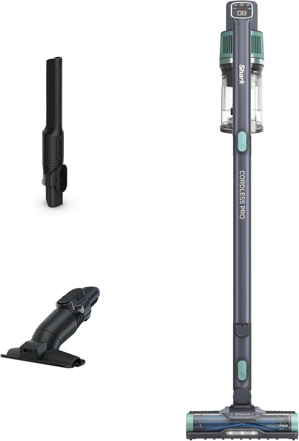 IZ631H Cordless Pro Vacuum with Powerfins and Self-Cleaning Brushroll, Includes Upholstery Tool & Crevice Tool, up to 60 Minute Runtime, HEPA Filtration, Cordless Vacuum, Dark Grey/Mojito