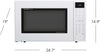 SMC1585BW 1.5 Cu. Ft. Microwave Oven with Convection Cooking, Auto Defrost in White