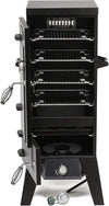 COS-244 Vertical Propane Smoker with Temperature & Smoke Control, Four Removable Shelves, 36", Black