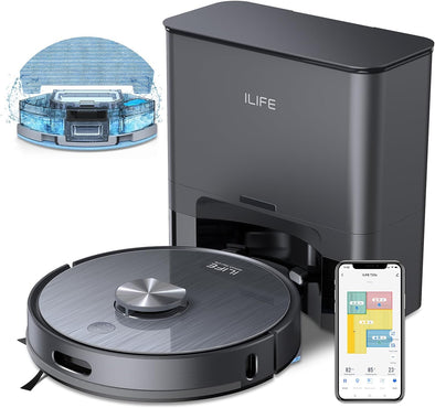 T20S Self-Emptying Robot Vacuum and Mop Combo, 5000Pa Suction, 70-Day Capacity, Lidar Navigation, 260Mins Runtime, App/Alexa Control, Robotic Vacuum Cleaner for Hard Floors, Carpets and Pet Hair