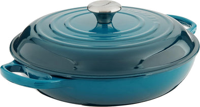 Enameled Cast Iron Signature Braiser, 3.5 Qt., Deep Teal