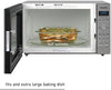 Oven with Cyclonic Wave Inverter Technology, 1250W, 2.2 Cu.Ft. Countertop Microwave with Genius Sensor One-Touch Cooking – NN-SD975S (Stainless Steel/Silver), Stainless