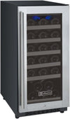 15" Wide Flexcount II Tru-Vino 30 Bottle Single Zone Stainless Steel Right Hinge Wine Refrigerator