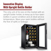 24-Bottle Compressor Wine Cooler with Upright Bottle Storage - Freestanding Wine Refrigerator with Digital Touchscreen and LED Temperature Display