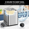 Ice Cream Maker with Compressor, Automatic Ice Cream Machine - No Pre Freezing, 2.5L Gelato Machine and Icecream Maker with 3 Modes, LCD Digital Display & Timer, 2H Keep Cool, Stainless Steel