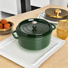 Cast Iron Roaster/Cocotte, Round, 28 Cm, 6.7 L, Basil/Green