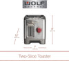 2-Slice Extra-Wide Slot Toaster with Shade Selector, Bagel and Defrost Settings, Red Knob, Stainless Steel (WGTR152S)