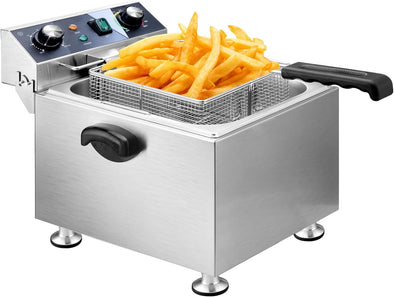 Electric Deep Fryer - 13L 13.7QT Commercial Deep Fryer 1800W 120V18.7Pounds Withtroperature Control and Timer Large Basket Fryer for Commercial and Domestic Kitchens