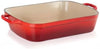 Enameled Cast Iron Signature Rectangular Roaster, 7 Qt. (12.8" X 18.7"), Cerise