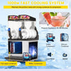 Commercial Slushy Machine, 15L X 2 Double Tank Frozen Drink Machine, 1000W Smoothie Margarita Slush Maker Slushie Machine for Restaurant Bar Cafes Party Home Use