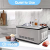 2.2-Quart Ice Cream Maker with Compressor, No Pre-Freezing, Stainless Steel Ice Cream Maker Machine with LCD Display, Timer, 2 in 1 Ice Cream Yogurt Machine, Electric Fruit Yogurt Machine, 180W