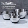 11-Piece Set - 3-Piece Mixing Bowl Set - 2, 3 and 8 Quart Pot with Lids & 2 Silicone Trivets