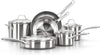 10-Piece Pots and Pans Set, Silver & Nonstick Bakeware Set, 10-Piece Set Includes Baking Sheet, Cookie Sheet, Cake Pans, Muffin Pan, and More, Dishwasher Safe, Silver