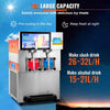 Commercial Slushy Machine 2 X 8L/2.1 Gal Double Tank 1800W Stainless Steel Margarita Smoothie Frozen Drink Maker, Cool and Freeze Modes, for Party Cafes Restaurants Bars Home Use, Silver