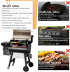 Upgrade 8 in 1 Wood Pellet Grill & Smoker for Outdoor Cooking, BBQ Grill with PID 2.0 Controller, LCD Screen, 697 Sq, Meat Probes, Rain Cover