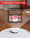 C12 Robot Vacuum Cleaner and Mop, 8000Pa Strong Suction, Zerotangle Brush, Smart Navigation, Self-Charging, Work with Alexa, White